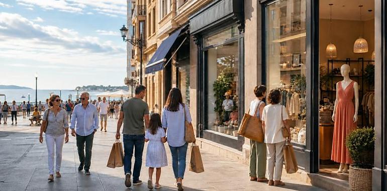 El domingo que Gijón abre la persiana: el comercio del centro se juega mañana el último pulso del verano