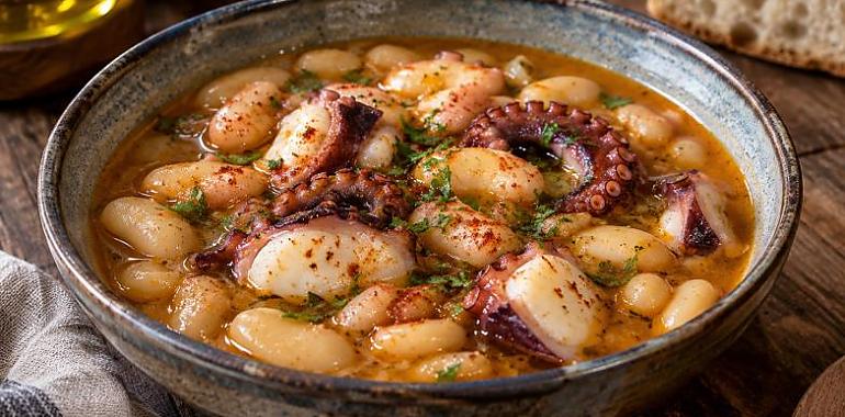 Recetas de una abuela asturiana: Fabes con pulpo (para quedar como una reina sin montar un circo en la cocina)