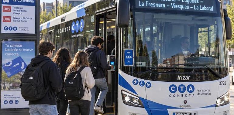 Una nueva línea unirá La Corredoria, Lugones y La Fresnera con los campus de Gijón desde este jueves