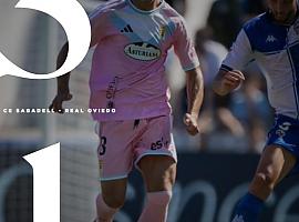 Los catalanes se impusieron por 3-1 en un mal partido del Real Oviedo que ya piensa en el derbi 