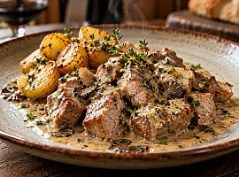 Recetas de una abuela asturiana: Trocinos de cerdo con salsa de trufa (y quedar como un señor sin haber hipotecao la cocina)