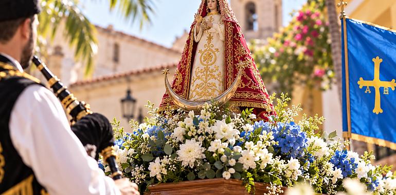 Asturias despierta hoy en el Caribe: la Santina, las gaitas de Candás y una romería que mantiene vivas sus raíces