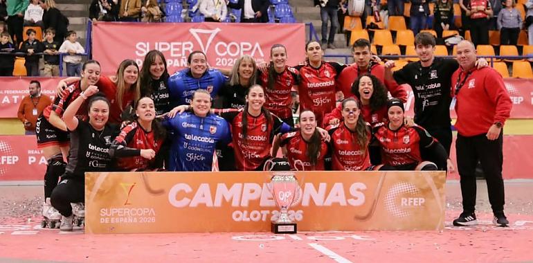 ¡Gijón vuelve a tocar el cielo! El Telecable conquista su tercera Supercopa de España con una Viki Caretta gigantesca