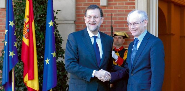 Rajoy reafirma a Van Rompuy el compromiso de España con el control del déficit público 