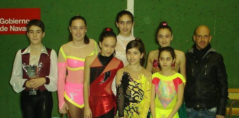  Tres medallas para los asturianos en trofeo internacional de patinaje artístico en Navarra