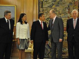 Humala confirma con Don Juan Carlos y Rajoy la "magnífica" relación entre Perú y España