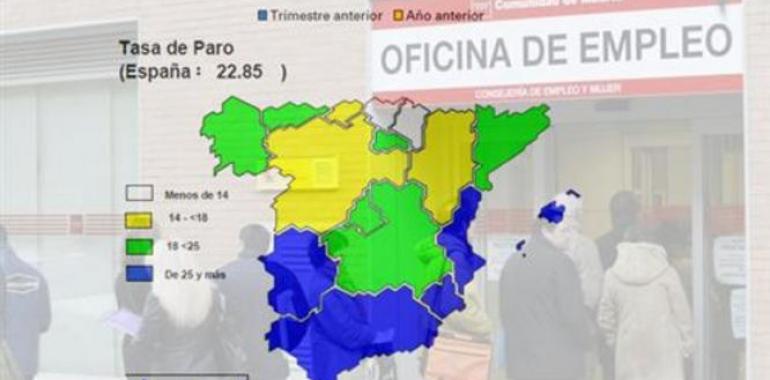 El paro se sitúa en 5.273.600 y 1.575.000 hogares tienen todos sus miembros en paro