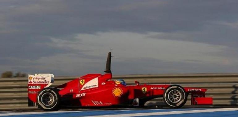 Alonso ya rueda con su nuevo Ferrari