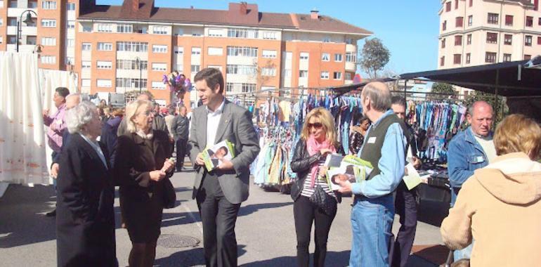 Jornada electoral del candidato de URAS, Javier López, en Corvera