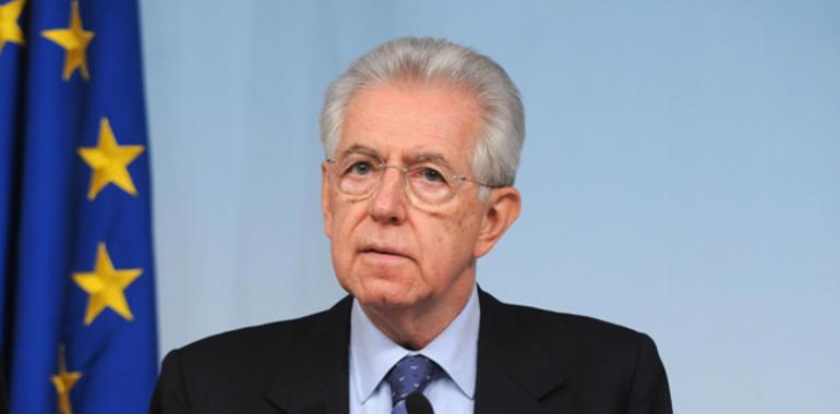 Monti pide a Hollande, Merkel, Cameron y Rompuy impulsar medidas de crecimiento 