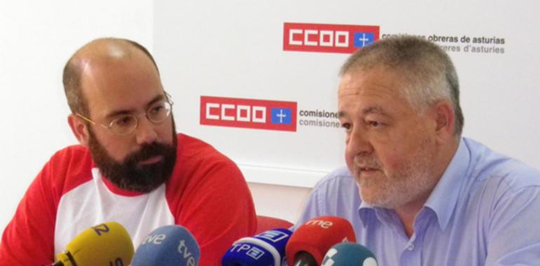 Los sindicatos se manifiestan en Oviedo contra la escalada de accidentes laborales mortales en Asturias
