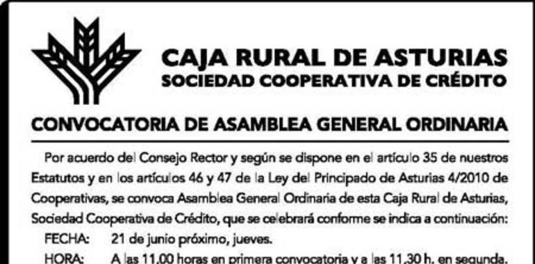 Asamblea General de Socios Caja Rural de Asturias