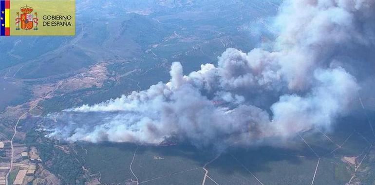 Siguen en nivel 1 los incendios de Villaobispo de Otero y Castrocontrigo (León)
