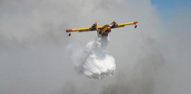 22 aeronaves luchan contra el incendio en la Costa del Sol 