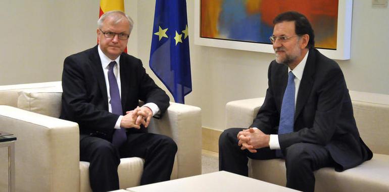 Rajoy insiste a Olli Rehn en los avances en la agenda de austes y reformas por el Gobierno