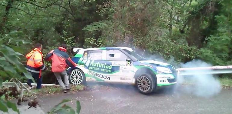 El accidente que alejó a Berti Hevia del Rallye de Llanes (incluye vídeo)