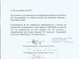 IU pide un informe detallado ante la 'decadente' atención de URBASER en el deteriorado 'Asturcón'