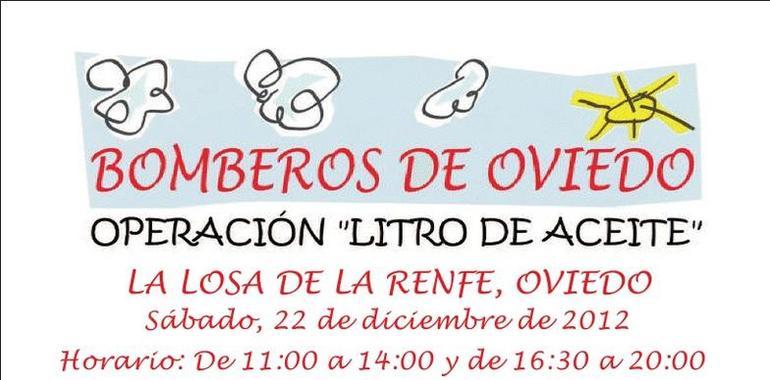 Campaña de los bomberos de Oviedo pro Banco de Alimentos de Asturias