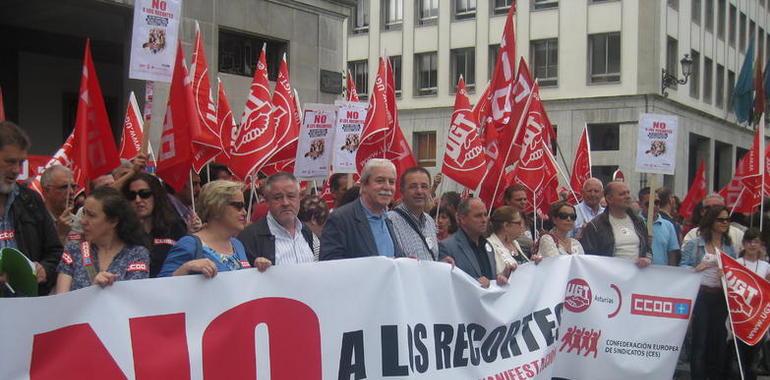 Jornada de movilización europea. Concentración en Oviedo