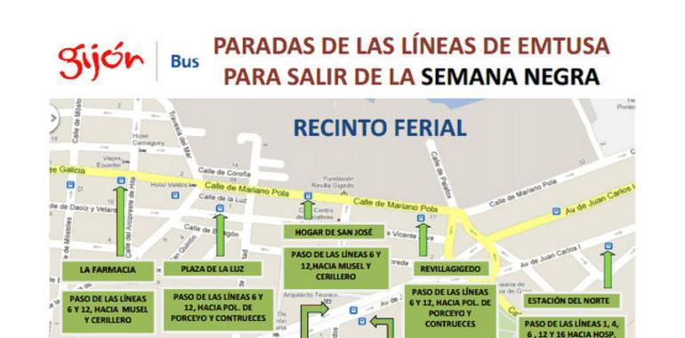 Recomendaciones para el tráfico con motivo de la Semana Negra en Gijón