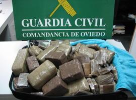Tres detenidos en Soto de Ribera con 20 kilos de 'costo' 