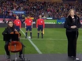 Una celista asturiana en el homenaje a Luis Aragonés