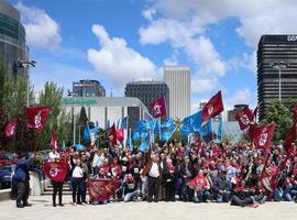 Protesta astur leonesa en Madrid frente a las 'cacicadas de Rajoy' contra el AVE a Asturias