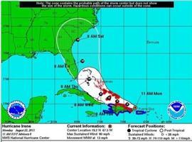 El Huracán 'Irene' amenaza a Haití y Dominicana (Imágenes satélite en movimiento)