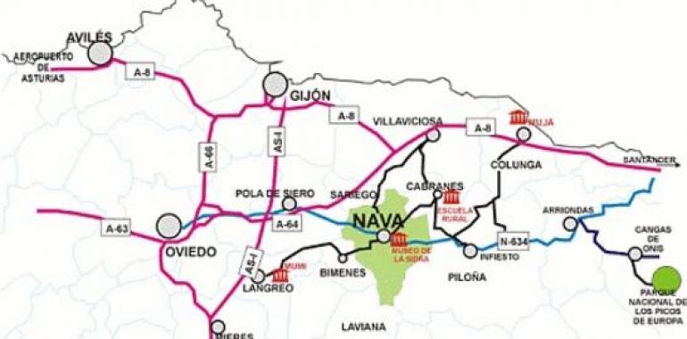 Carreteras cortará mañana noche el tráfico de la AS-252 en las inmediaciones de Priandi, Nava, por obras