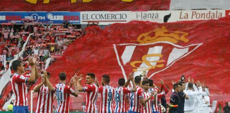 Empate del Sporting ante el Real Madrid con una gran fiesta en El Molinón