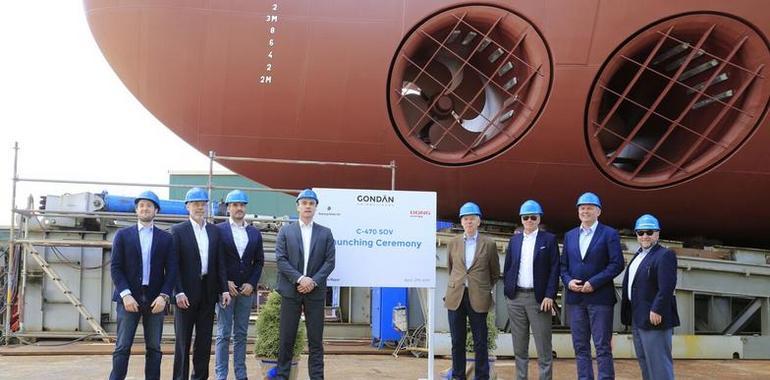 El primer Service Operation Vessel construido en España zarpa de Gondán