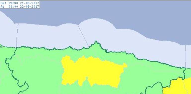 Alerta amarilla por calor en el centro de Asturias