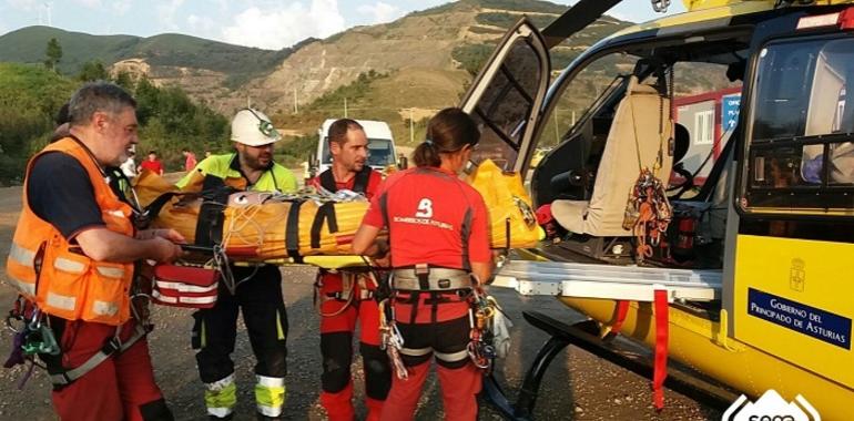 Herido de consideración en una minera de Boinás. Belmonte