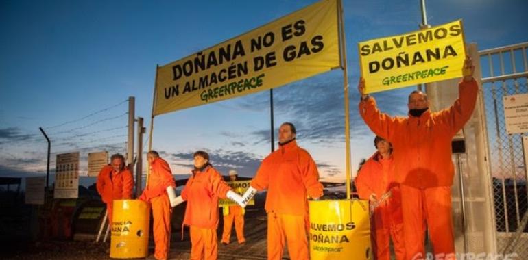 Greenpeace insiste en los riesgos sísmicos del almacén de Gas en Doñana