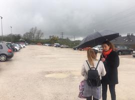 Cristina Pontón denuncia el estado del parking de la Escuela de Enfermería y Fisioterapia